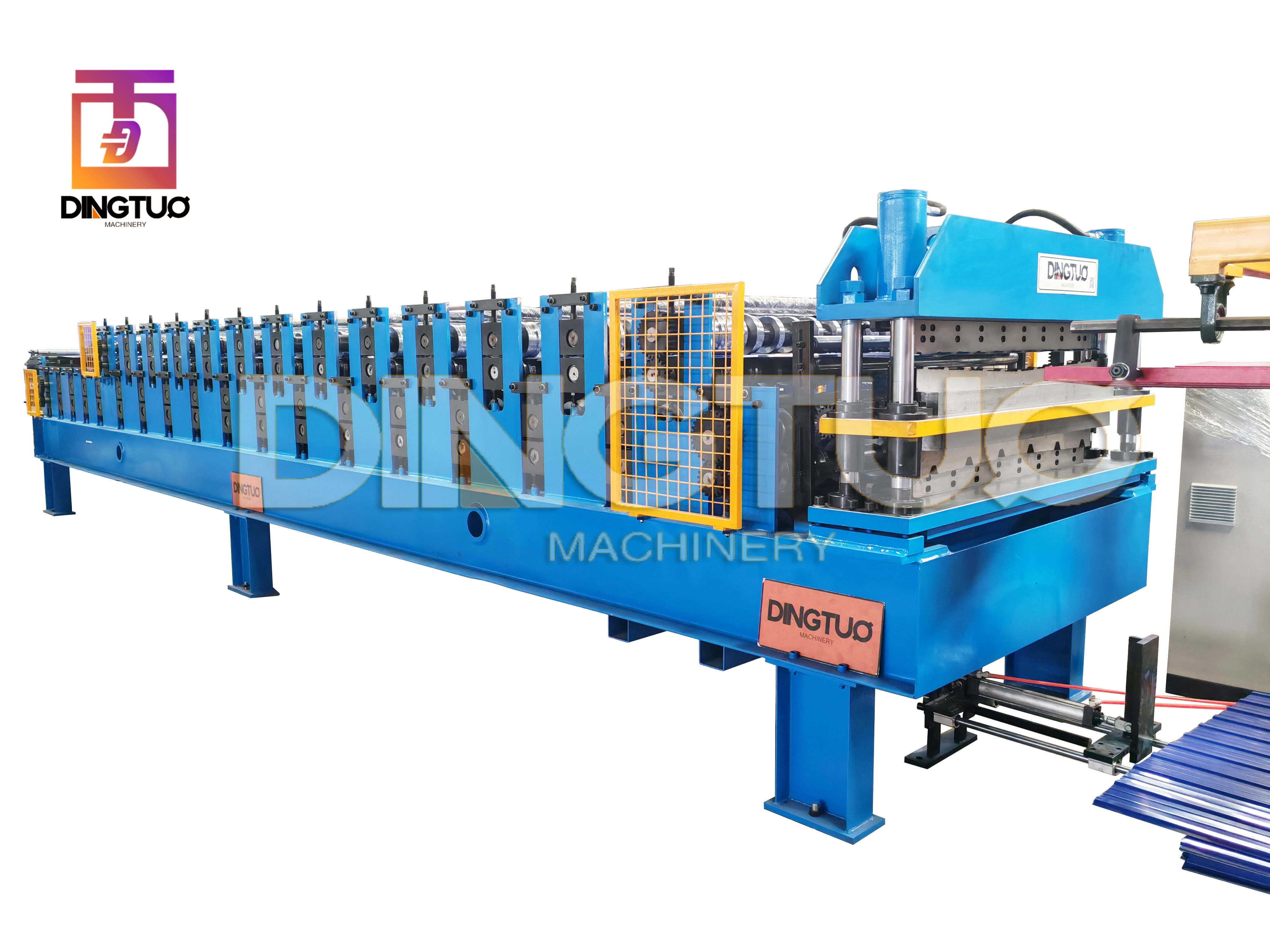 High speed double layer roofing sheet roll forming machine with double layer automatic stacker
