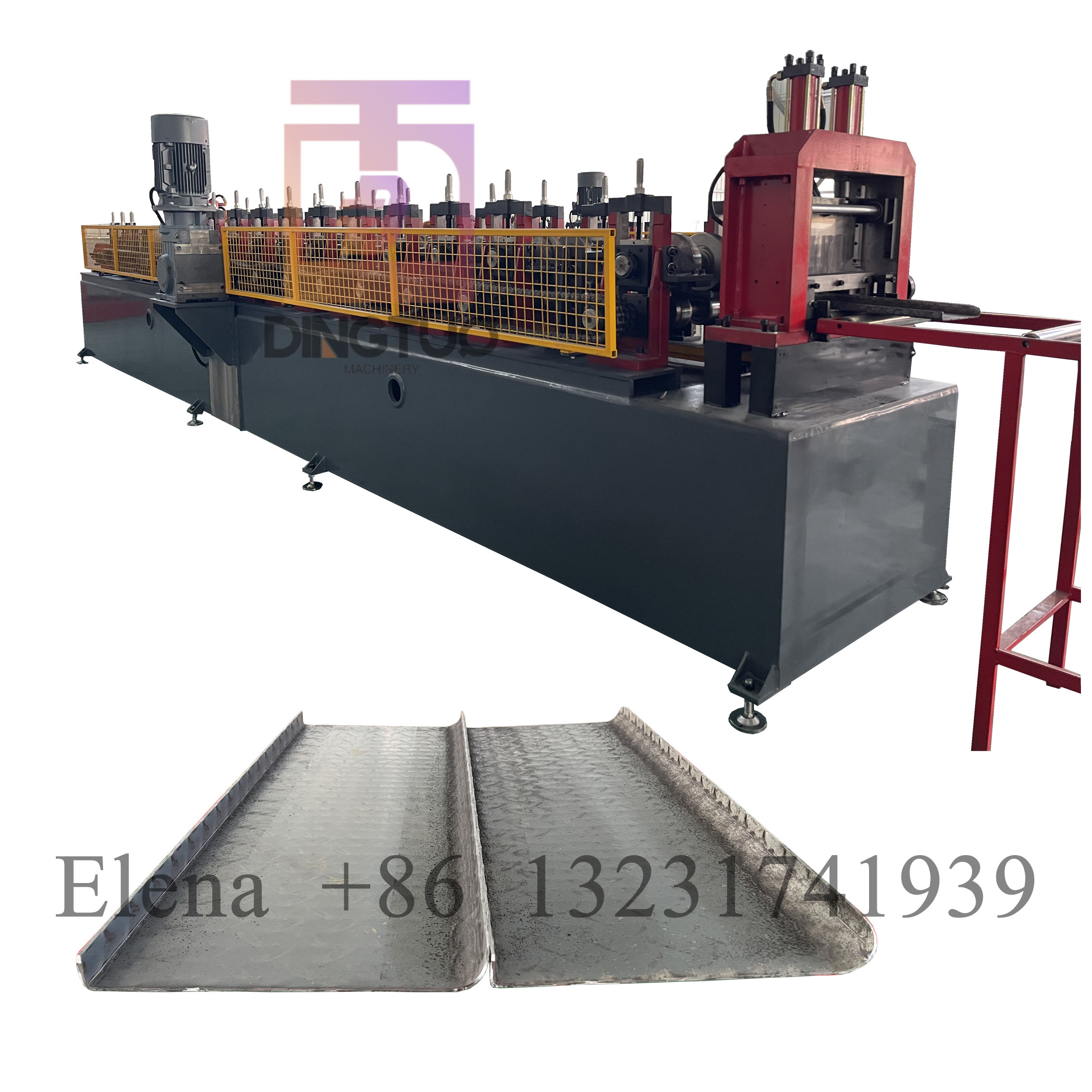 YX 0.75'' -1'' / 7''-10'' automatic size adjustable steel diamond plate trailer fender making machine