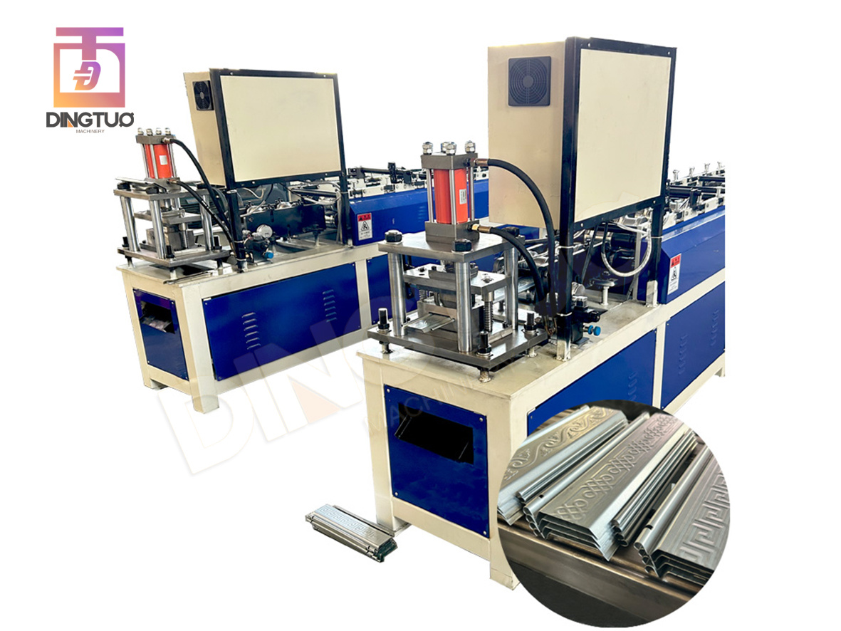metal notched roller shutter machine roll up door roll forming machine with 3 kinds of different patterns