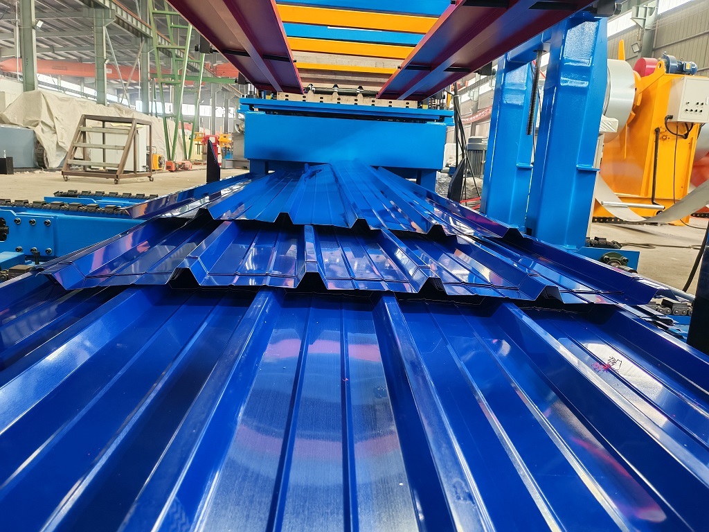 High speed double layer roofing sheet roll forming machine with double layer automatic stacker