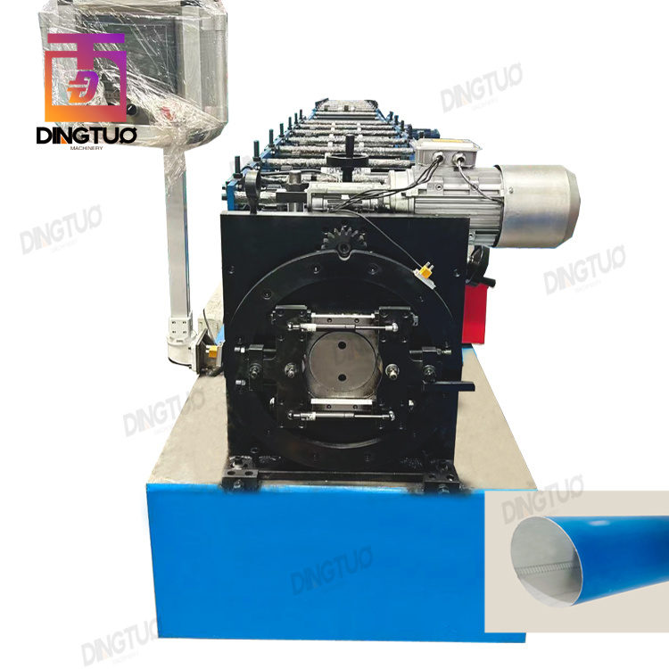 METAL 6''ROUND DOWNSPOUT ROLL FORMING MACHINE WITH ELECTRIC CUT