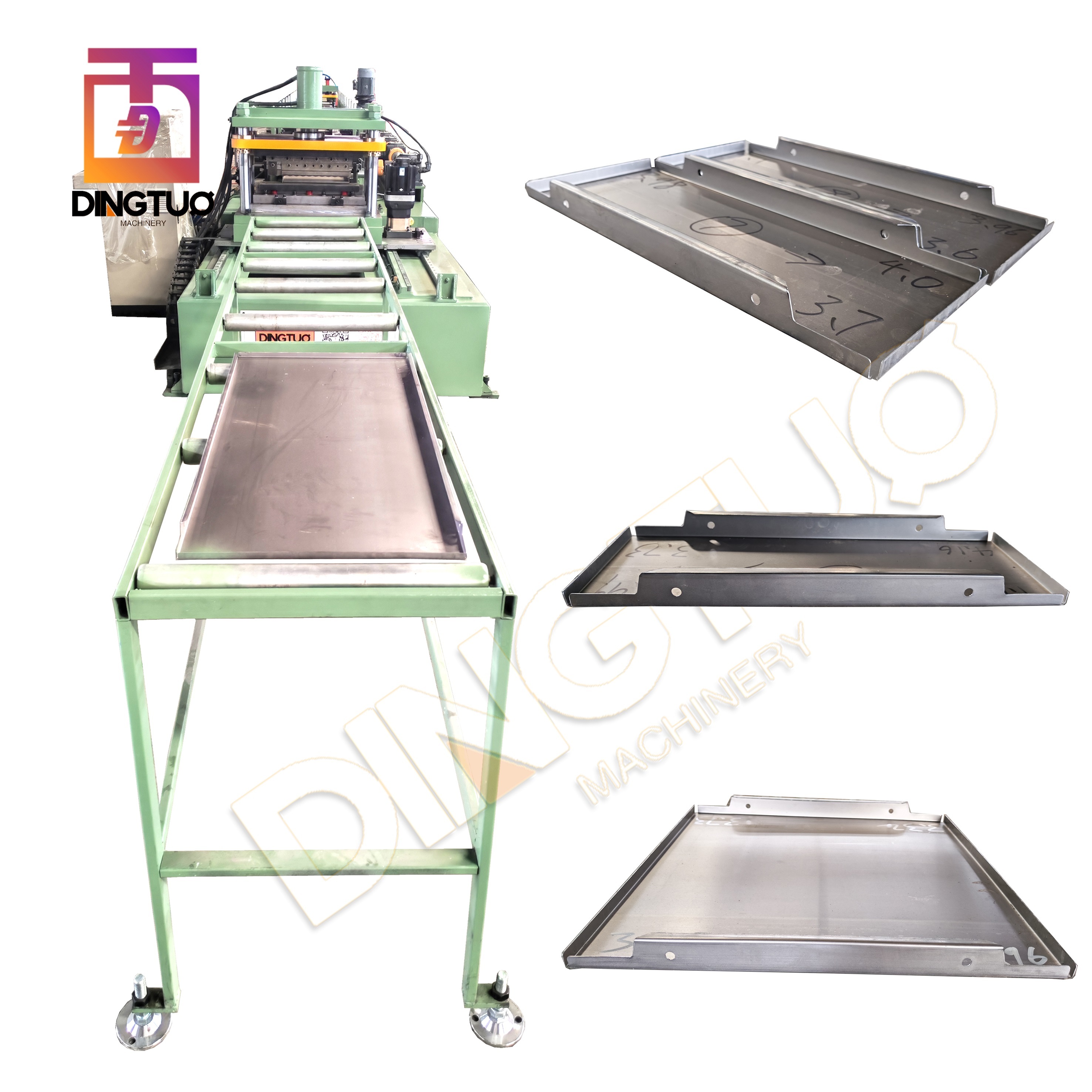 6 pieces / minute automatic size adjustable metal shelf panel roll forming machine
