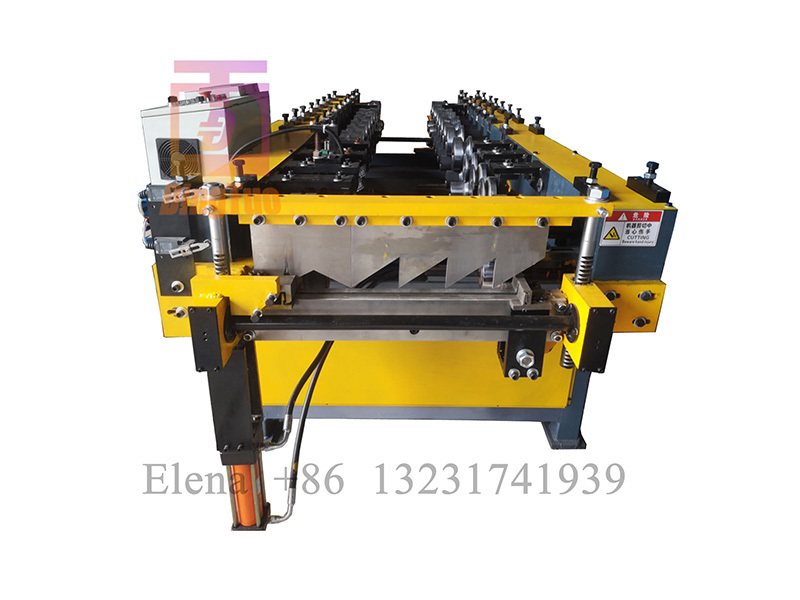 Portable metal roof panel roll forming machine