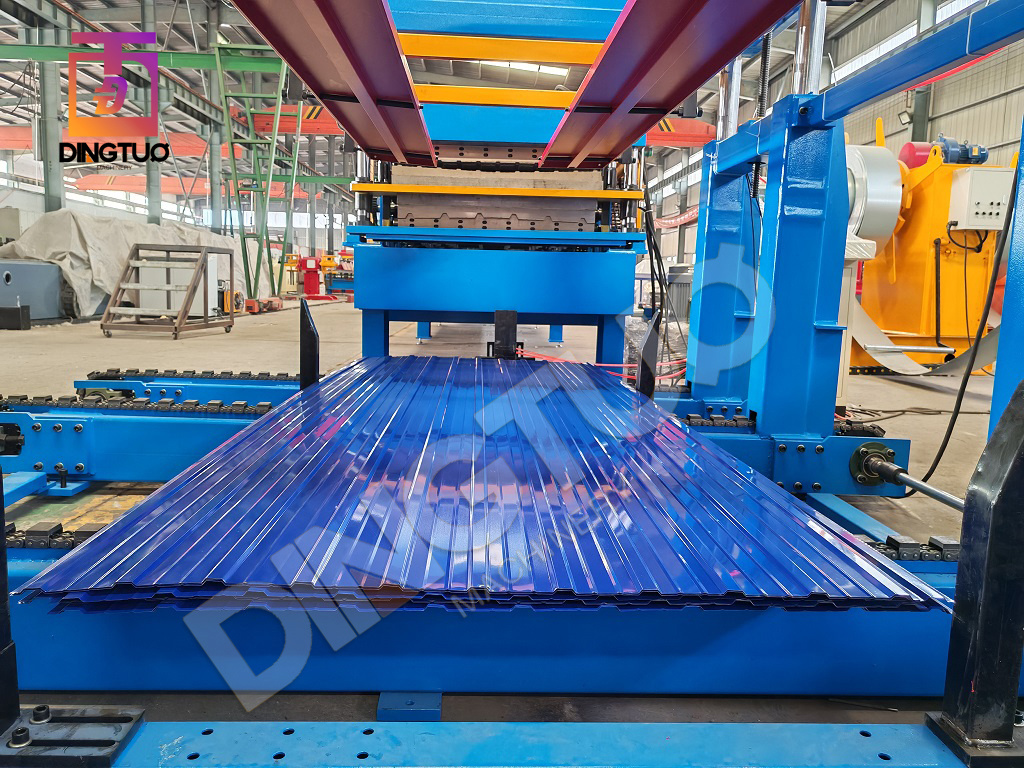 High speed double layer roofing sheet roll forming machine with double layer automatic stacker