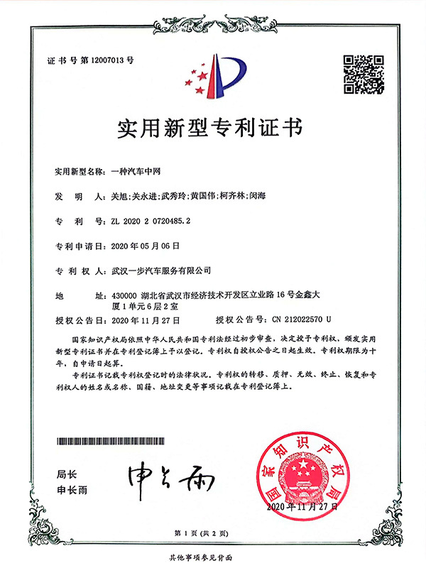 一种汽车中网