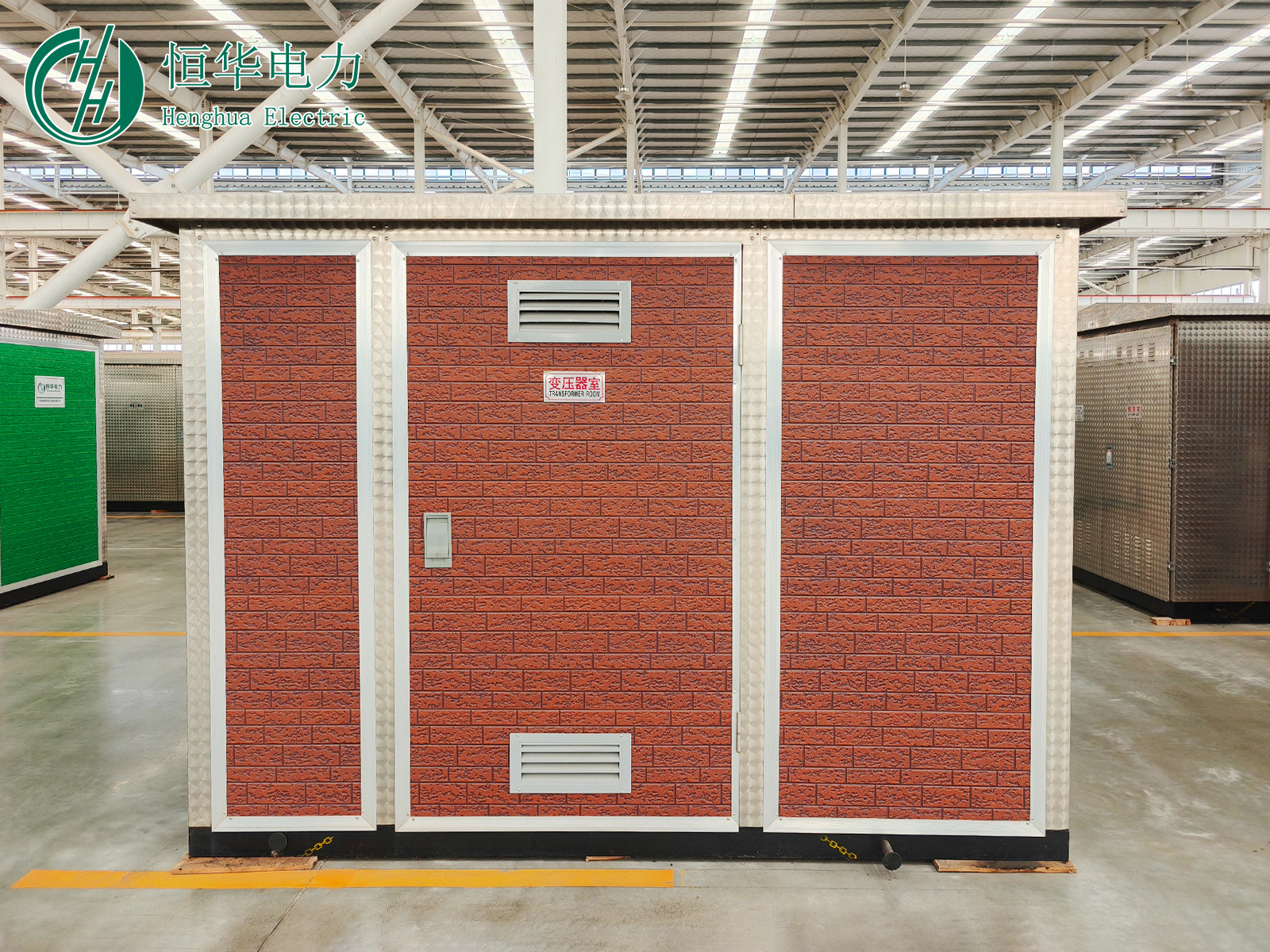 Red landscape box-type substation
