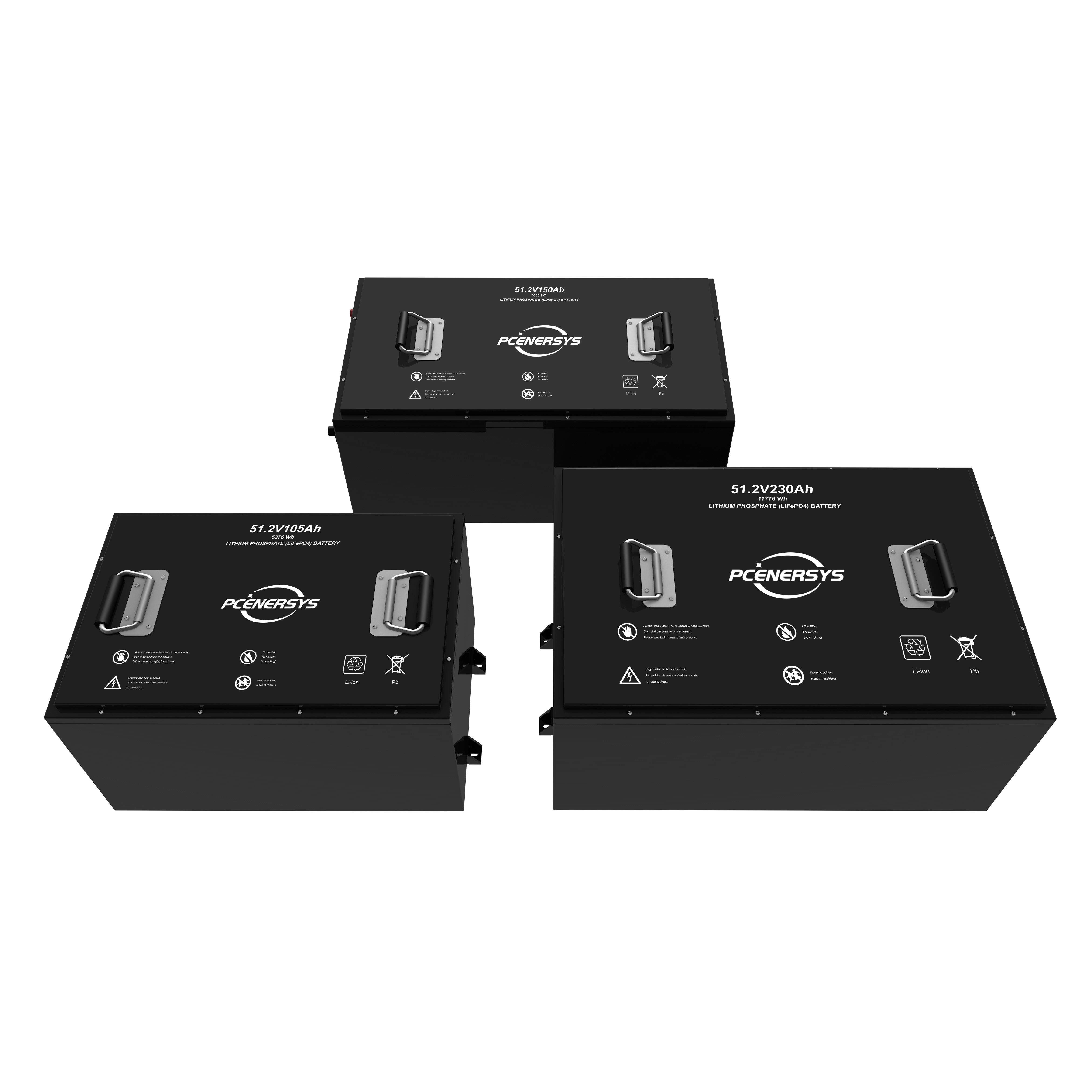 51.2V 105Ah/150Ah/230Ah LiFePO4 Golf Cart Batteries