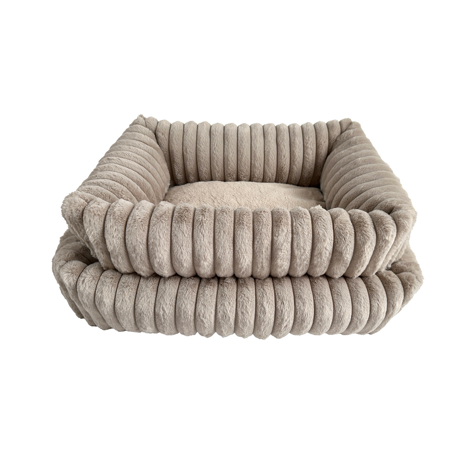 Rectangle Fluffy Striped Cushion
