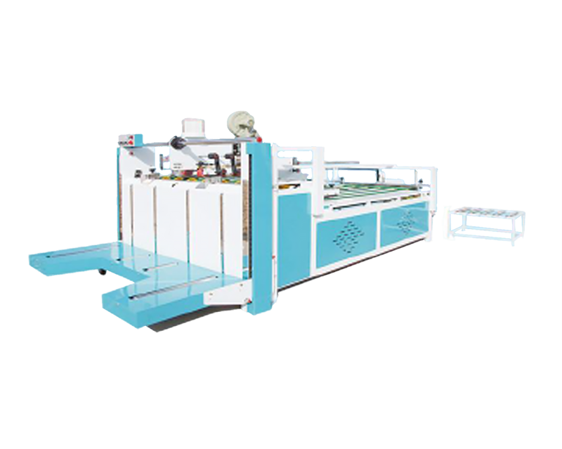 Semi-automatic box-gluing machine