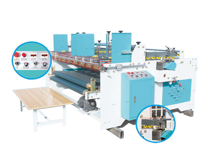 Pressing type box gluing machine