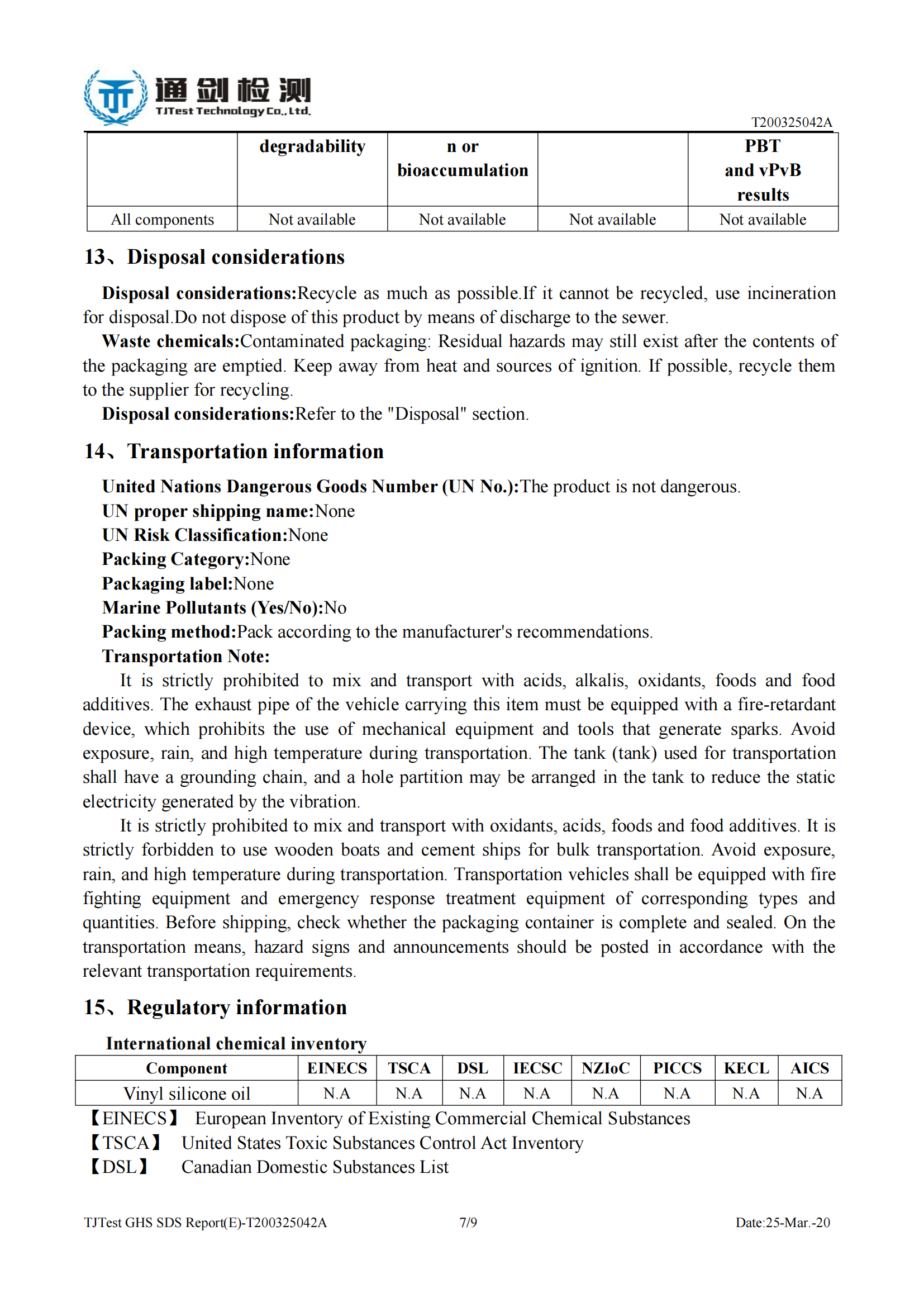 MatteSilicone866MSDSReport