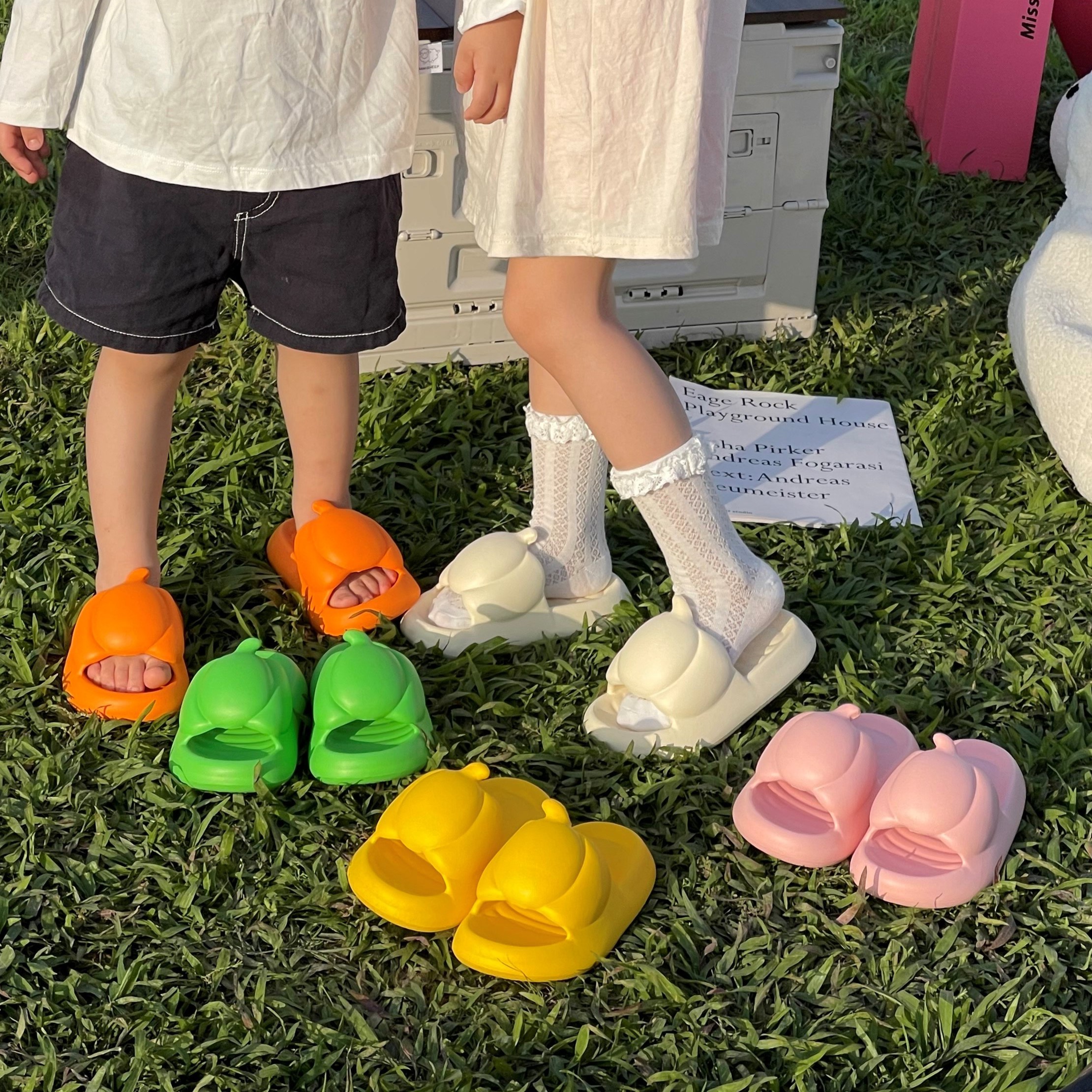 008 Pumpkin children's slippers