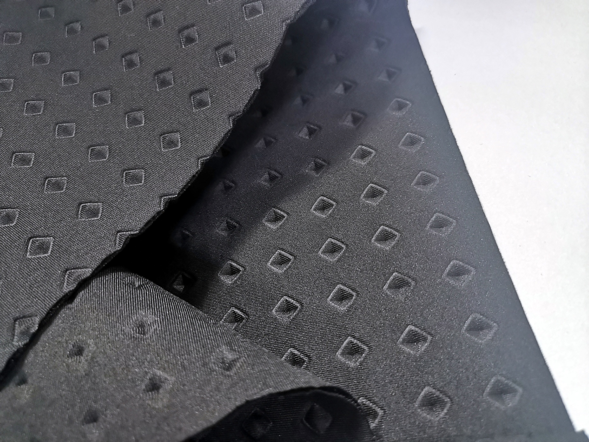 Embossing Rhombus Nail Style Fabric