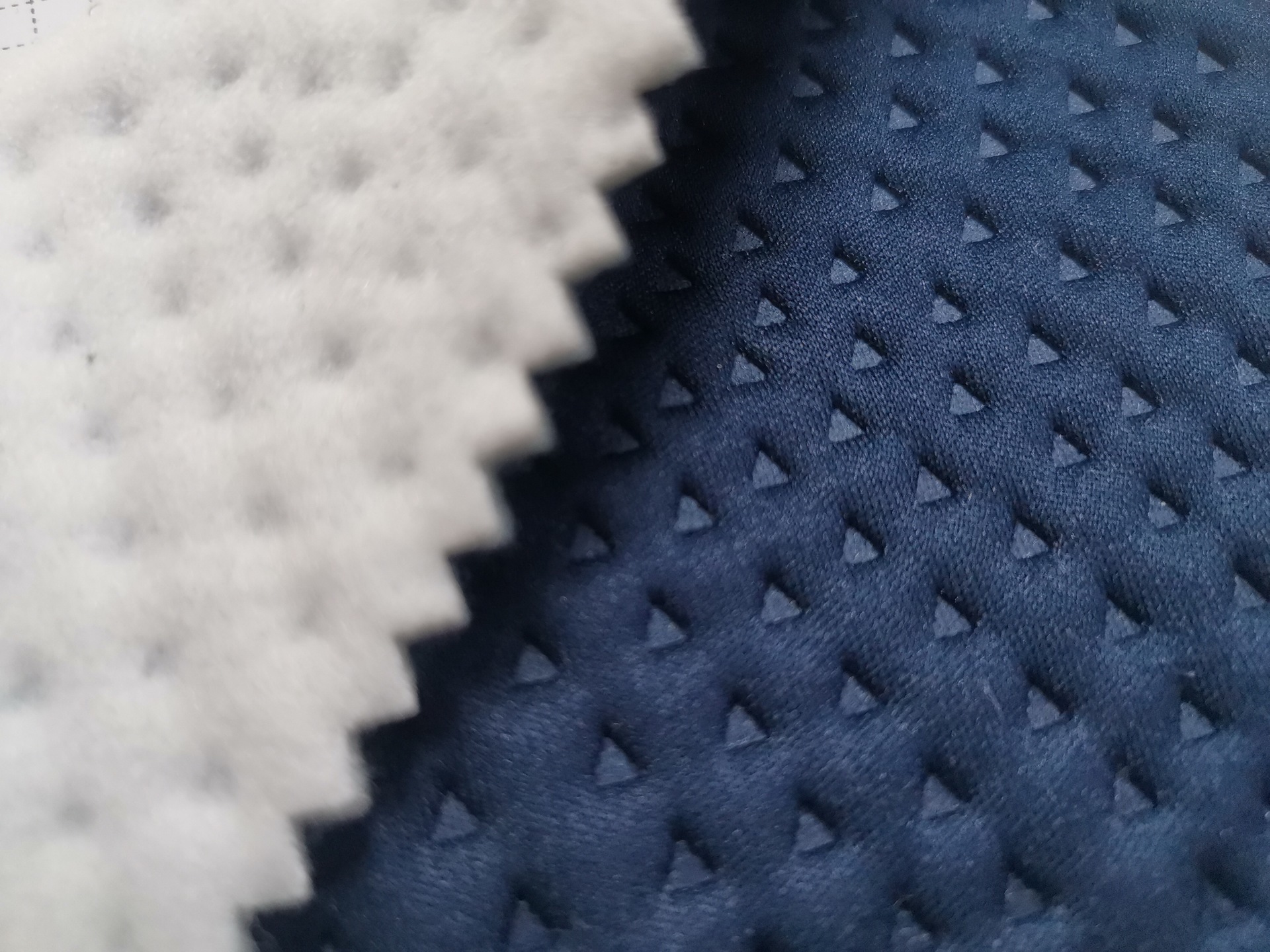 Embossing Triangles Covered Style Fabric