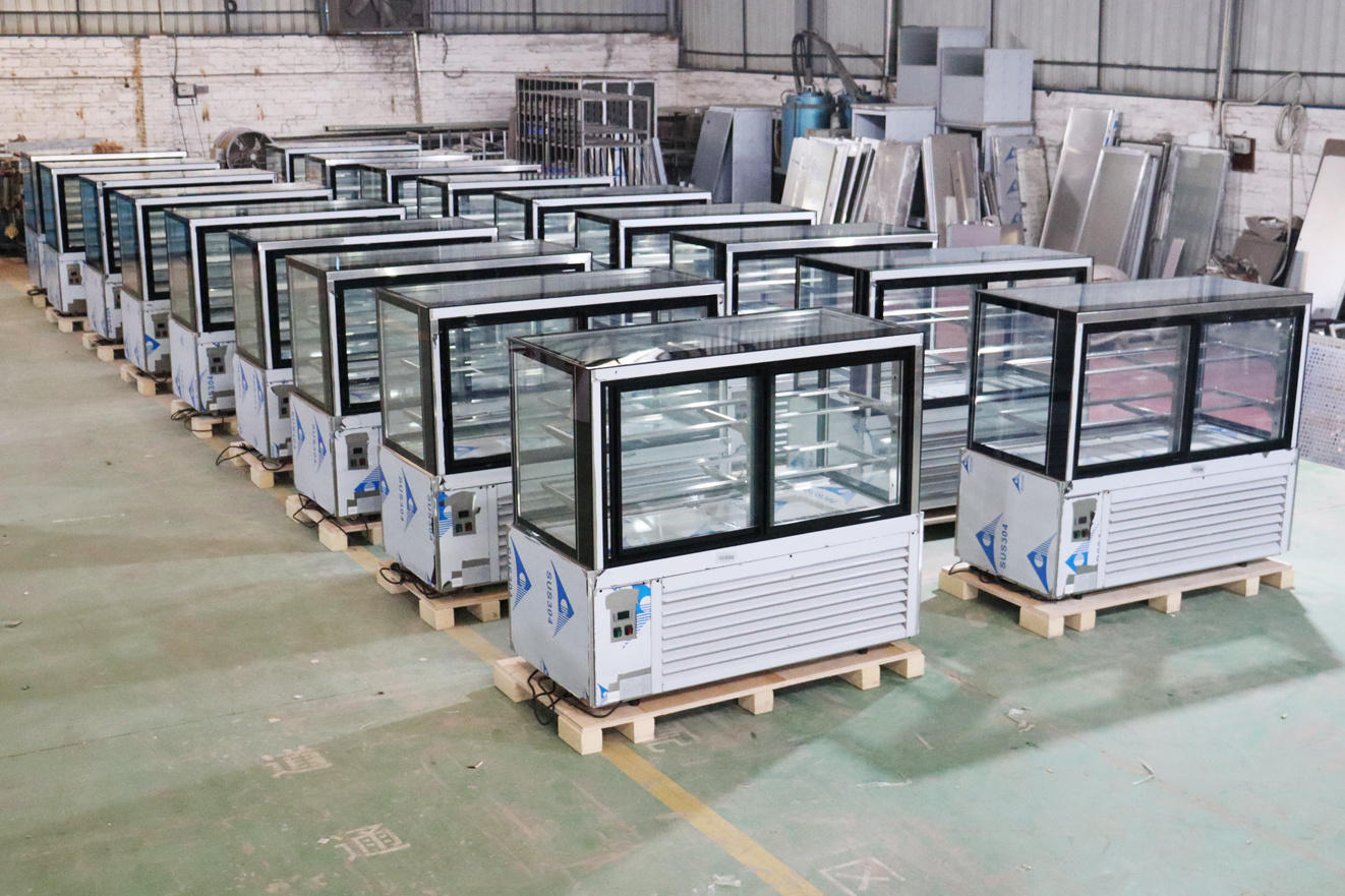 Stainless steel cake display cabinet production line