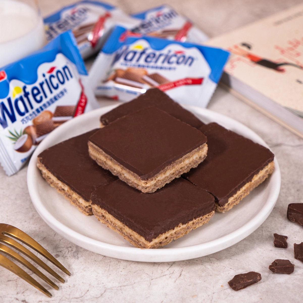 200g Chocolate Coconut Latte Coated Wafer Cookies