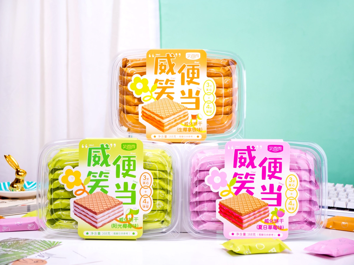 168克威笑便当威化饼干