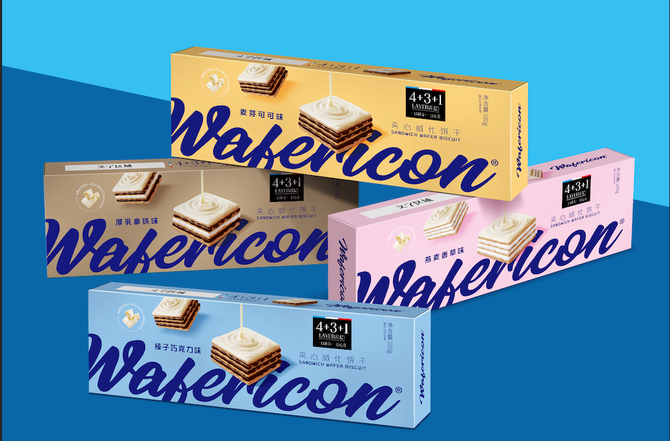 Wafericon sandwich wafer(white chocolate coating)