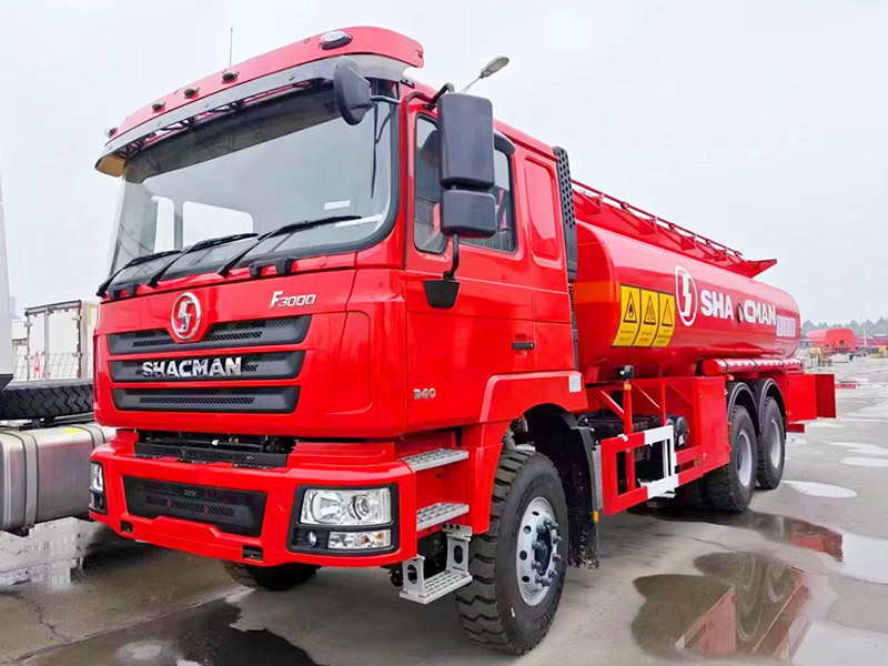 Red 340Hp Oil Tank Trucks Euro Ⅲ 15000L Shacman F3000 6x4 Crude Oil Tanker Truck