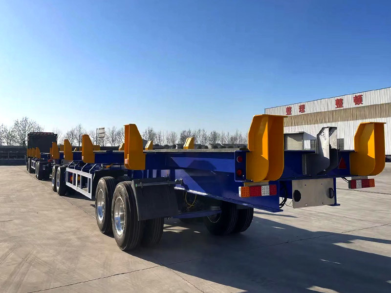 20ft 40ft Port Dock Combo Shipping Container Chassis Trailer Terminals Skeleton Semi-trailer