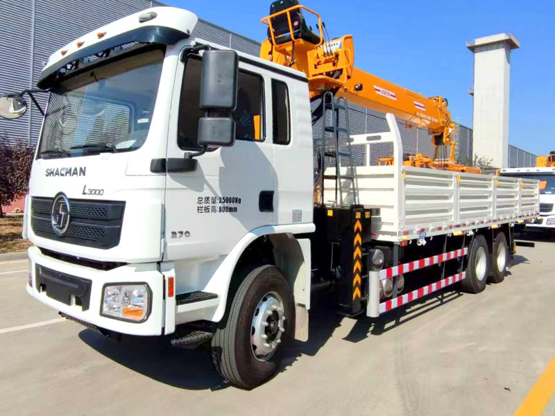 Shacman L3000 270HP EuroⅤ Cargo Box Truck 6X4 Crane Cargo Truck  on Sale