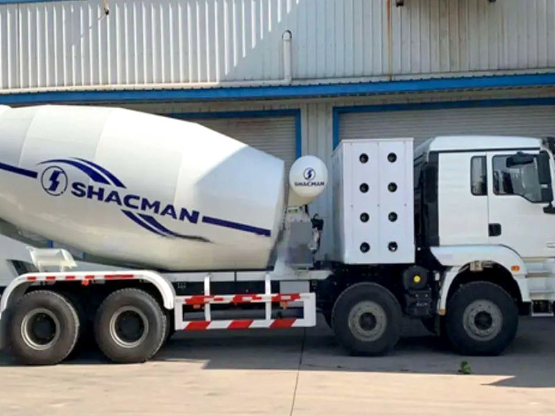 CNG Power Shacman H3000 8x4 Heavy Duty Chassis 14CBM Cement Drum Concrete Mixer Truck