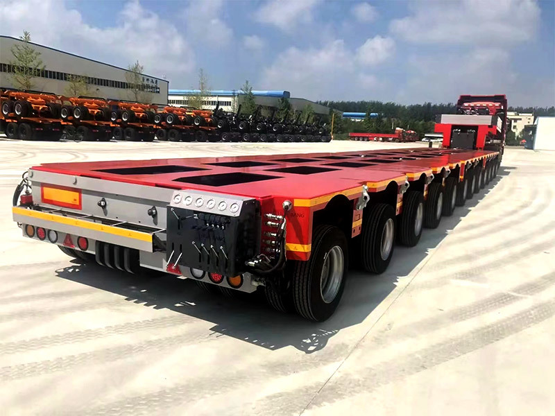 Special Transport for Large Cargo Hydraulic Module Combination with Low Flat Plate