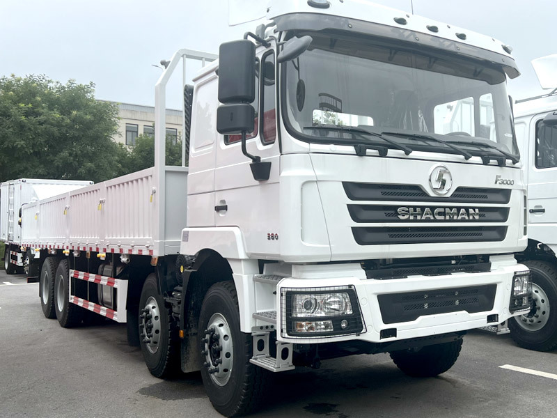 Shacman F3000 White Lorry Truck 8×4 WEICHAI 380Hp EuroII 12 Wheels Lorry