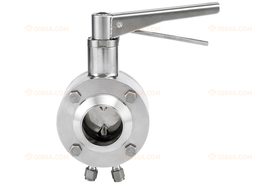 Double-clamping butterfly valve