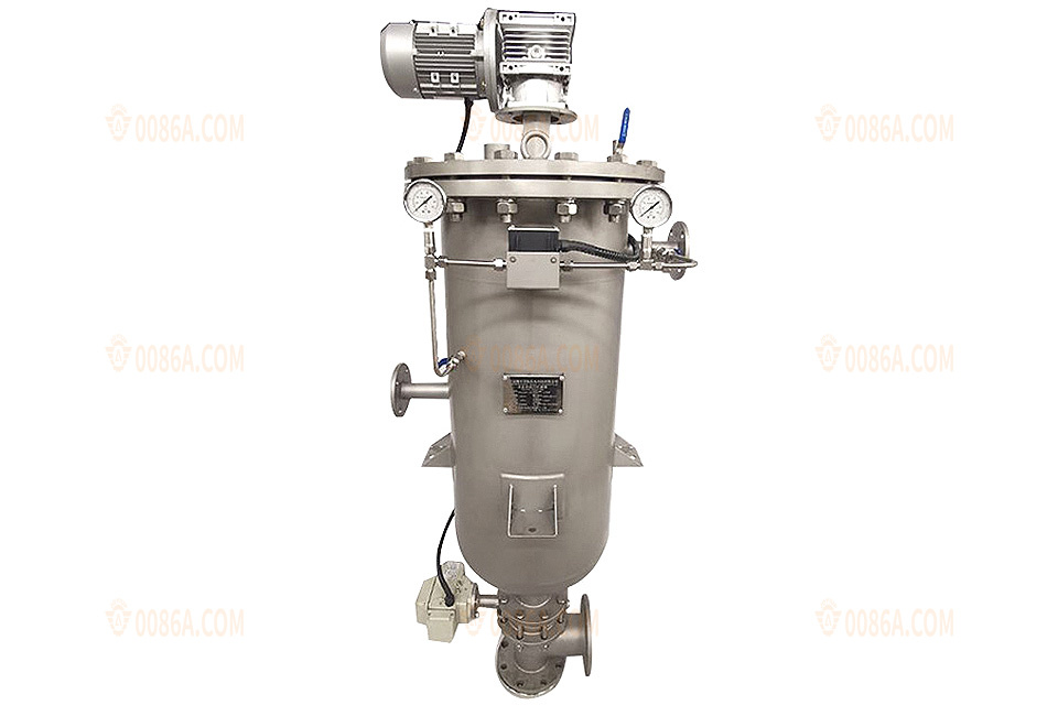 Internal slag scraping rotary hub filter