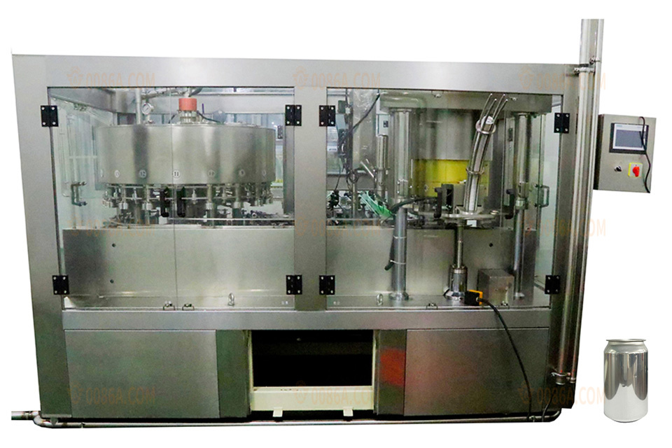 Two-piece can filling and sealing machine
