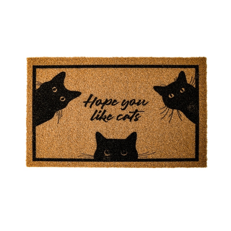 Funny Faux Coconut Coir Mats