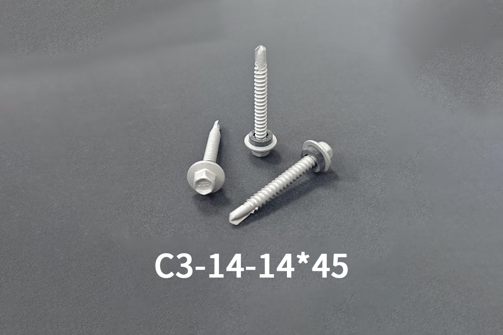 Carbon steel coated screws