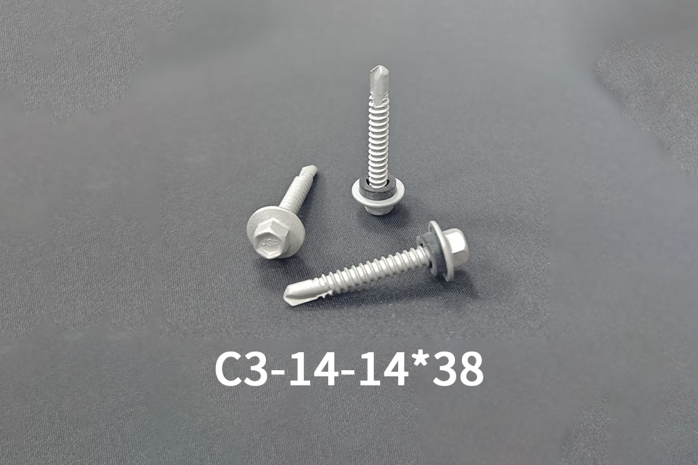Carbon steel coated screws