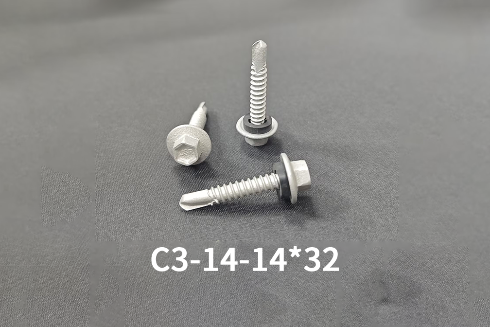 Carbon steel coated screws