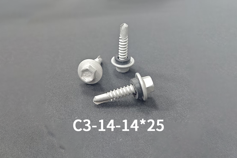 Carbon steel coated screws