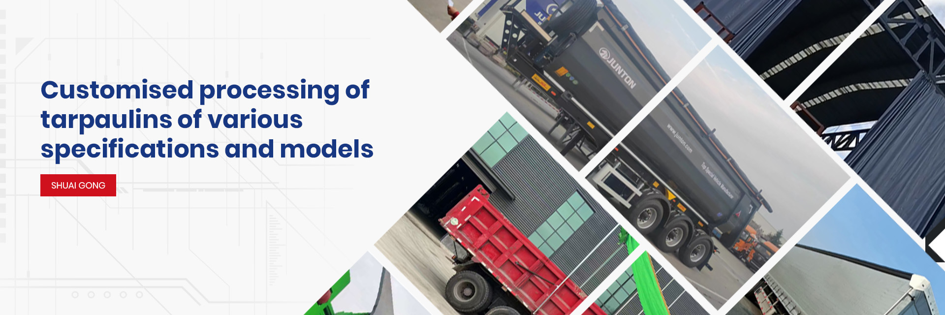 Customised processing of tarpaulins of various specifications and models