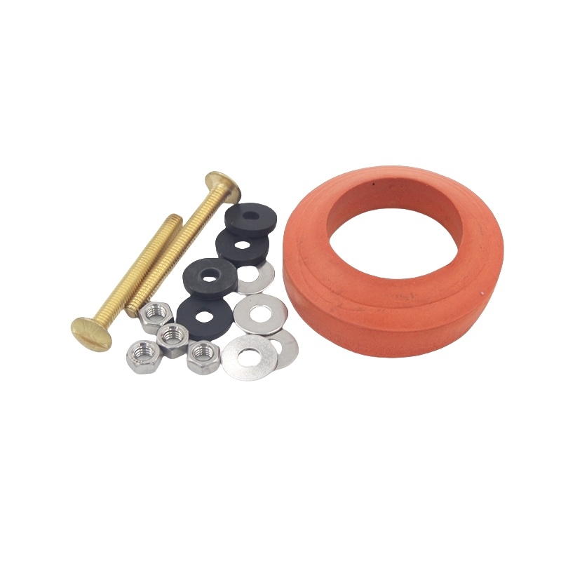 TP010- Toilet tank to bowl installation kit (red rubber gasket + brass tank screw)