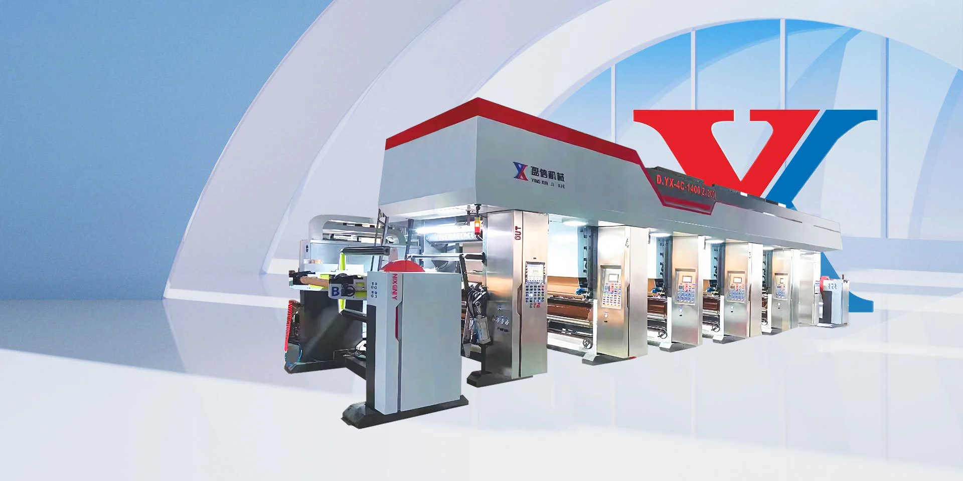 Automatic gravure printing machine for decorative paper