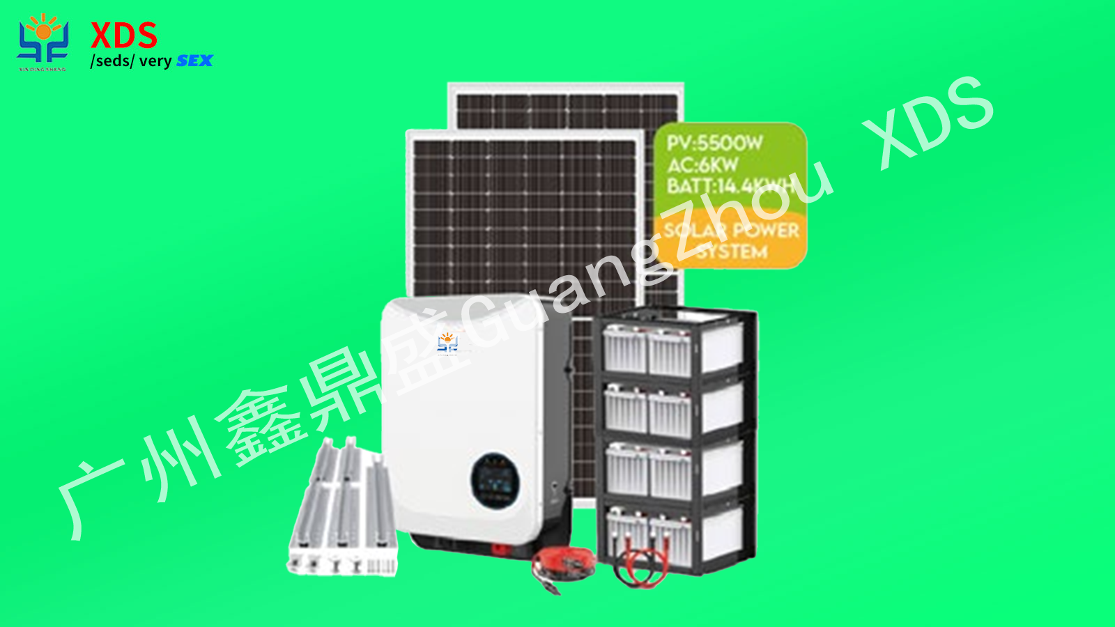 6.2KW / 14.4KWH Split Solar Power System (Off-Grid High Frequency,GEL Battery)