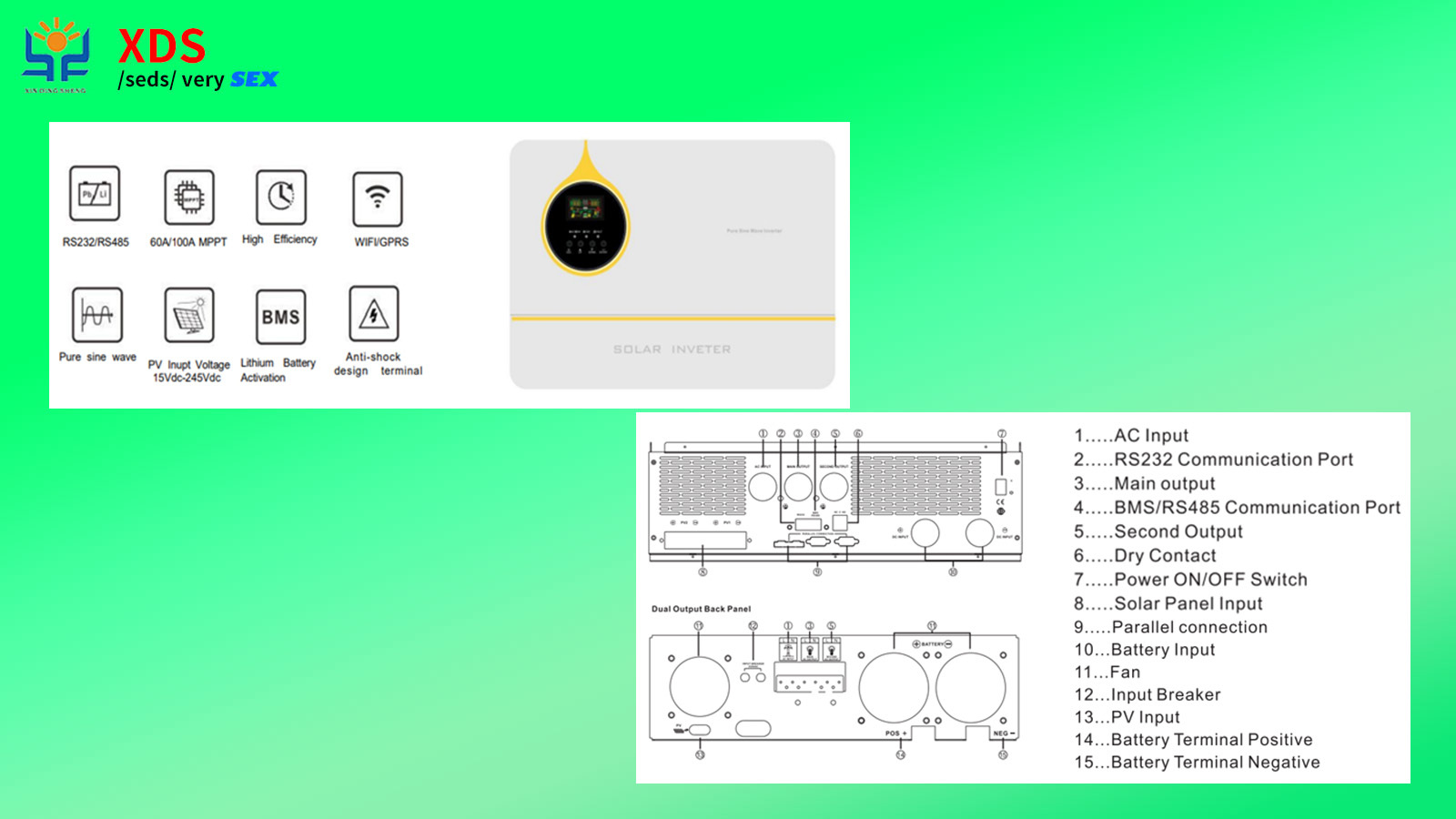3000W/24V OFF-GRID HIGH FREQUENCY CONTROLLER+INVERTER