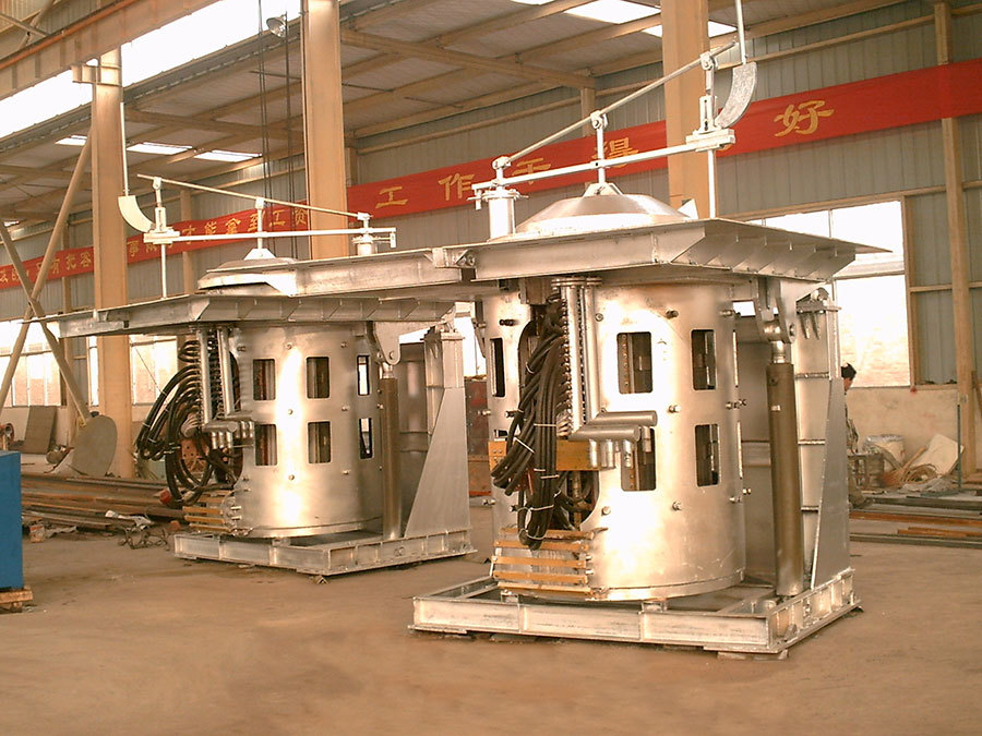 3 tons fast steel structure copper melting furnace