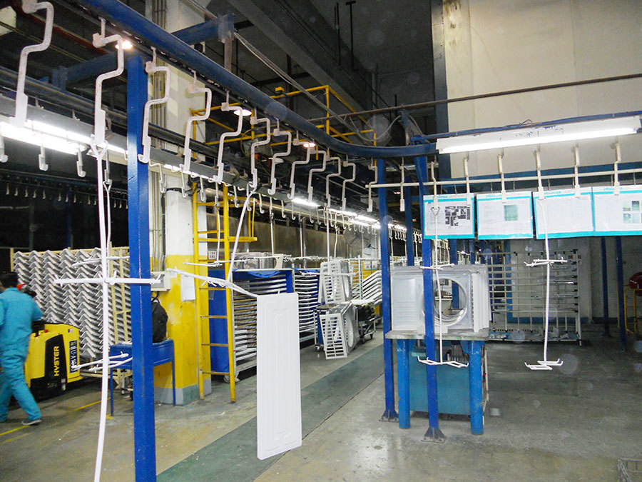 Powder coating production line