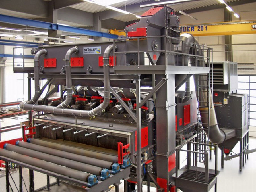 Pass-through shot blasting machine