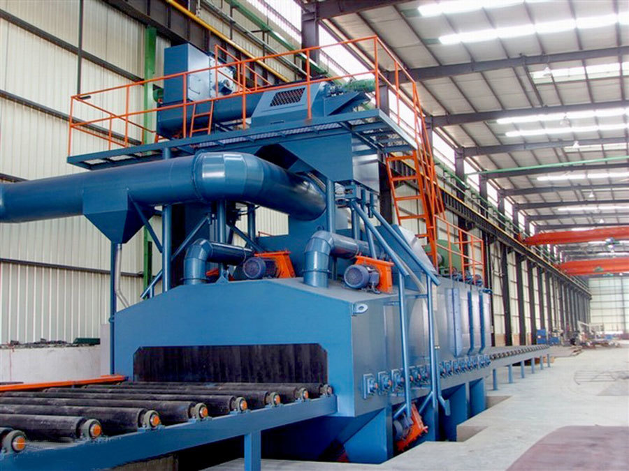 Pass-through shot blasting machine