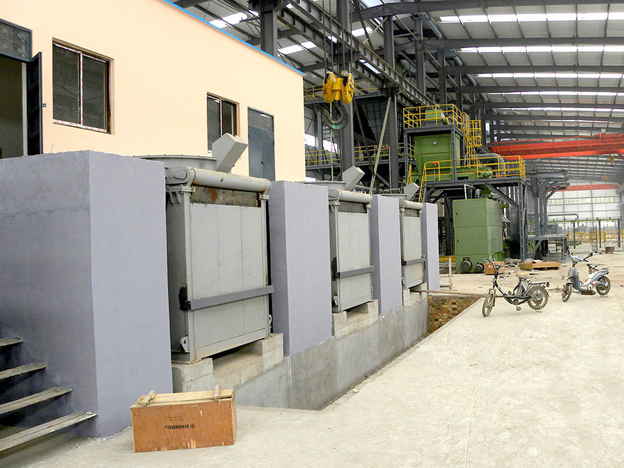 3 tons steel structure furnace under installation