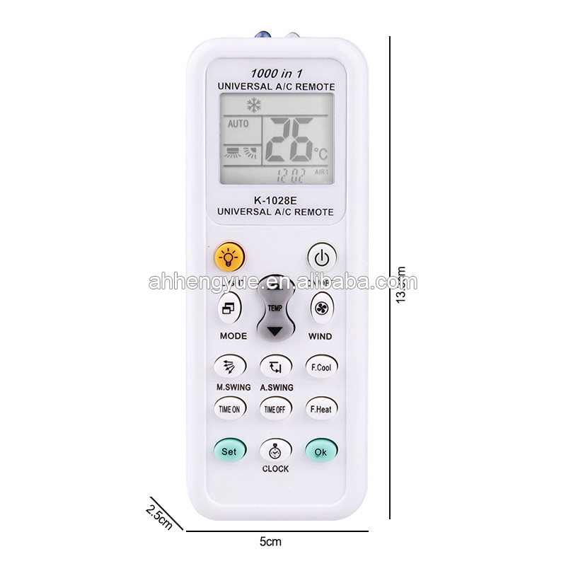 free sample factory price1000 In 1Air Conditioning Universal K-1028E Remote Control Air Conditioning LCD in stock Remote Control 