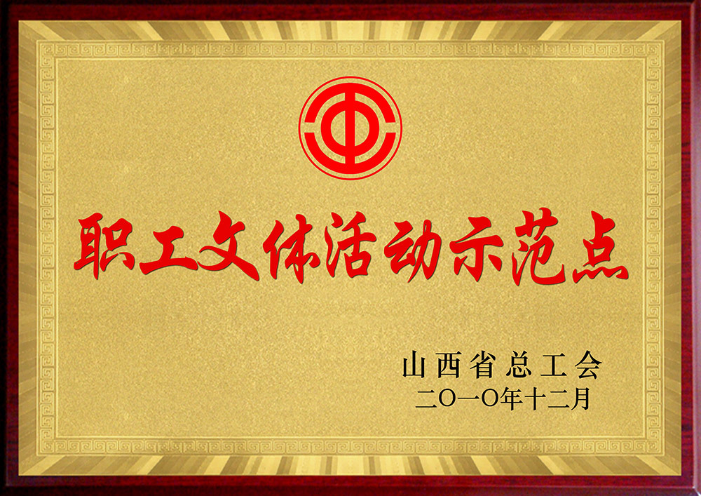 In December 2010, the Shanxi Provincial Federation of Trade Unions awarded the "Staff Cultural and Sports Activities Demonstration Site"