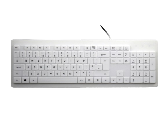 Medical Grade Traditional film keyboard with silicone surface