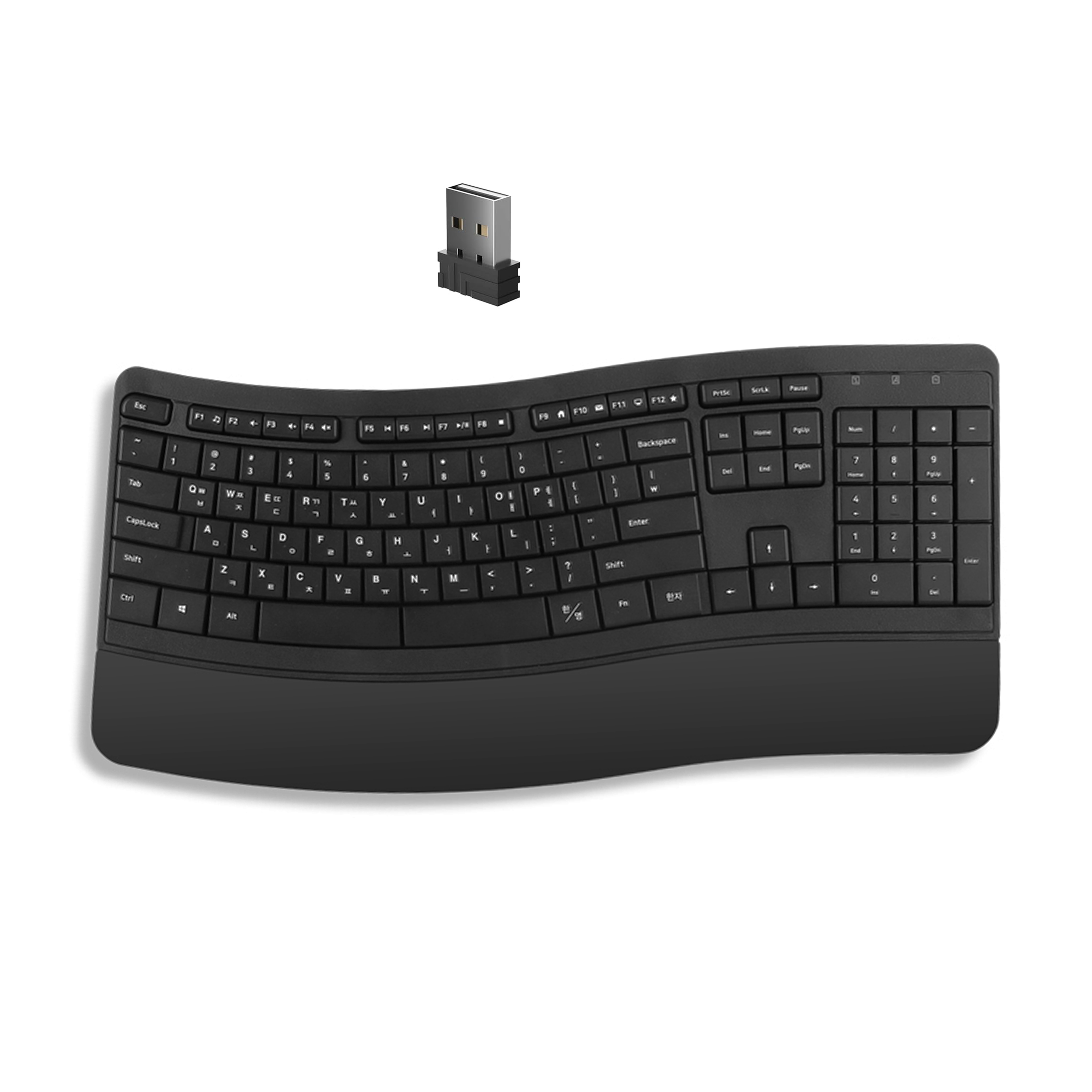 AITmon Contoured Ergonomic Wireless Keyboard